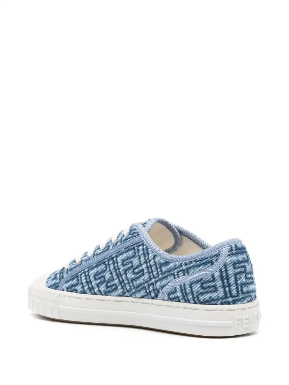 Affordable FENDI Domino denim sneakers