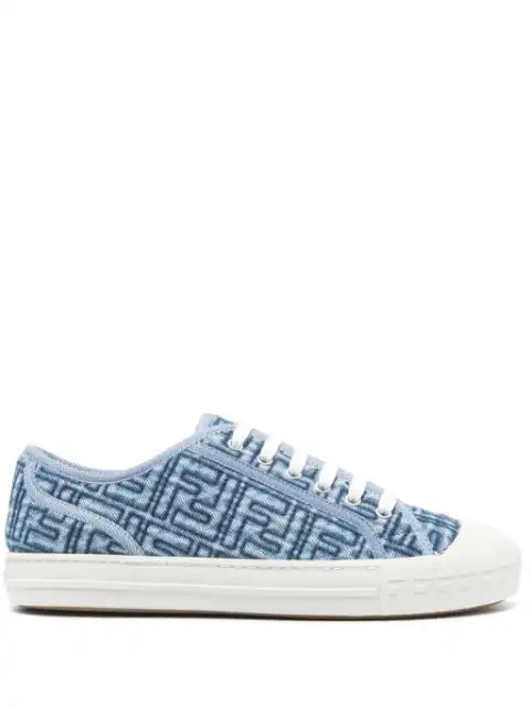 Affordable FENDI Domino denim sneakers