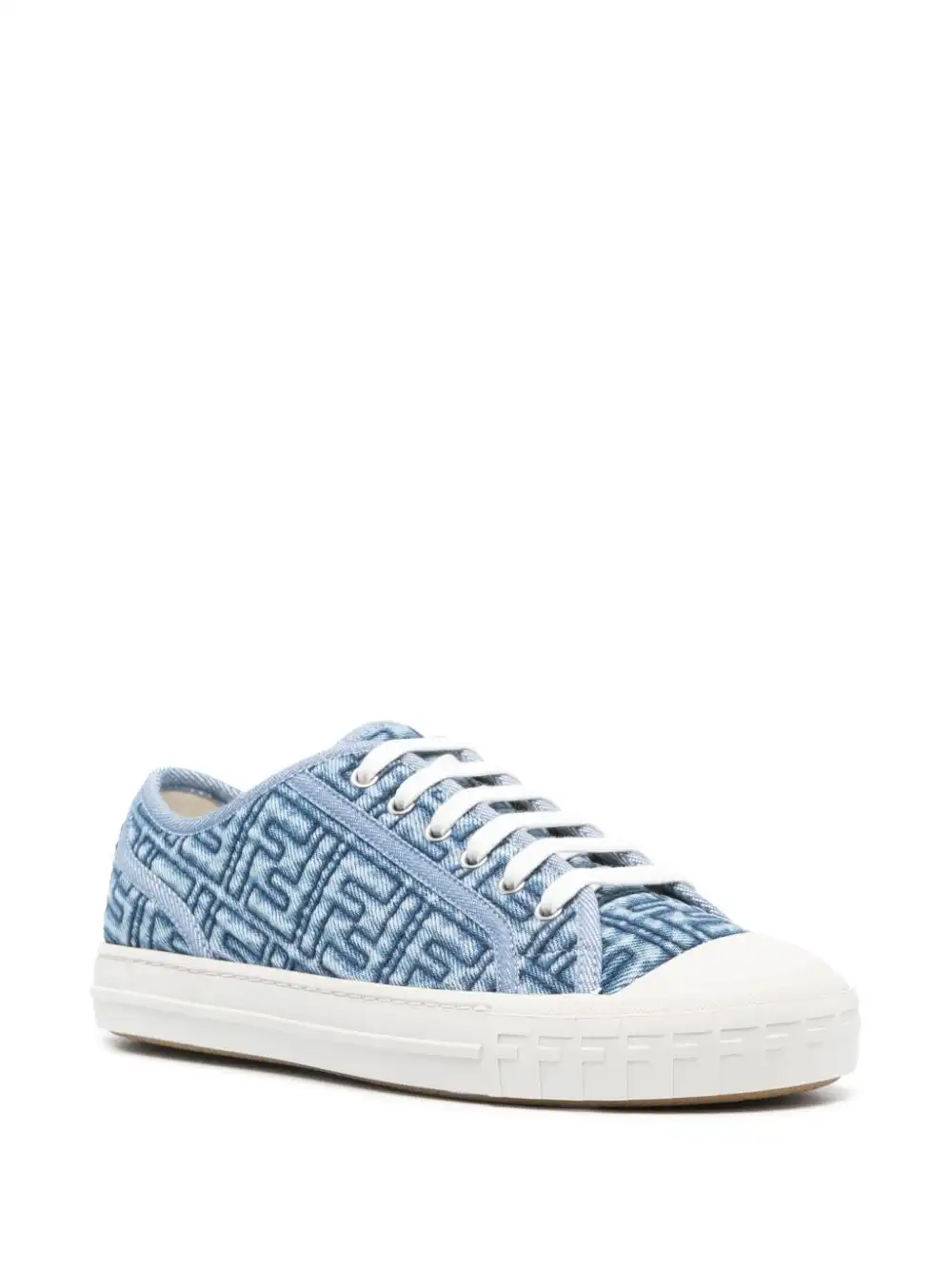 Affordable FENDI Domino denim sneakers