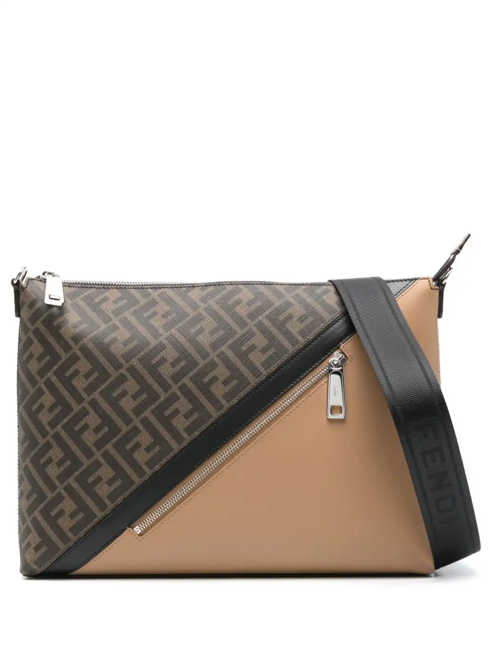 Affordable FENDI Zucca-monogram pattern messenger bag