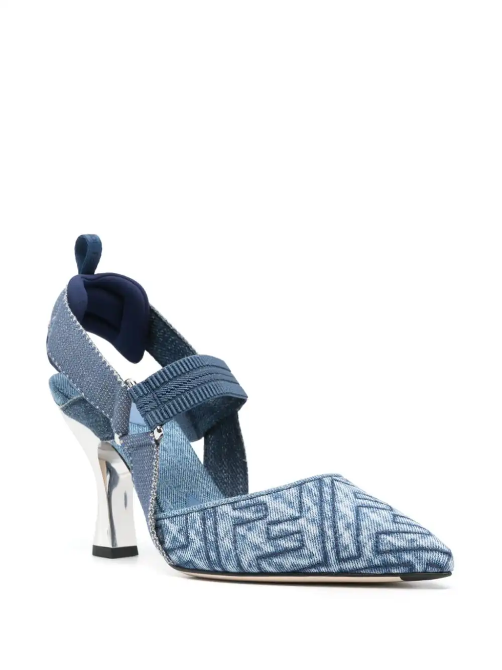 Cheap FENDI Colibri 85mm denim sandals