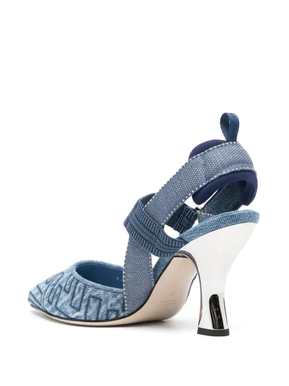 Cheap FENDI Colibri 85mm denim sandals