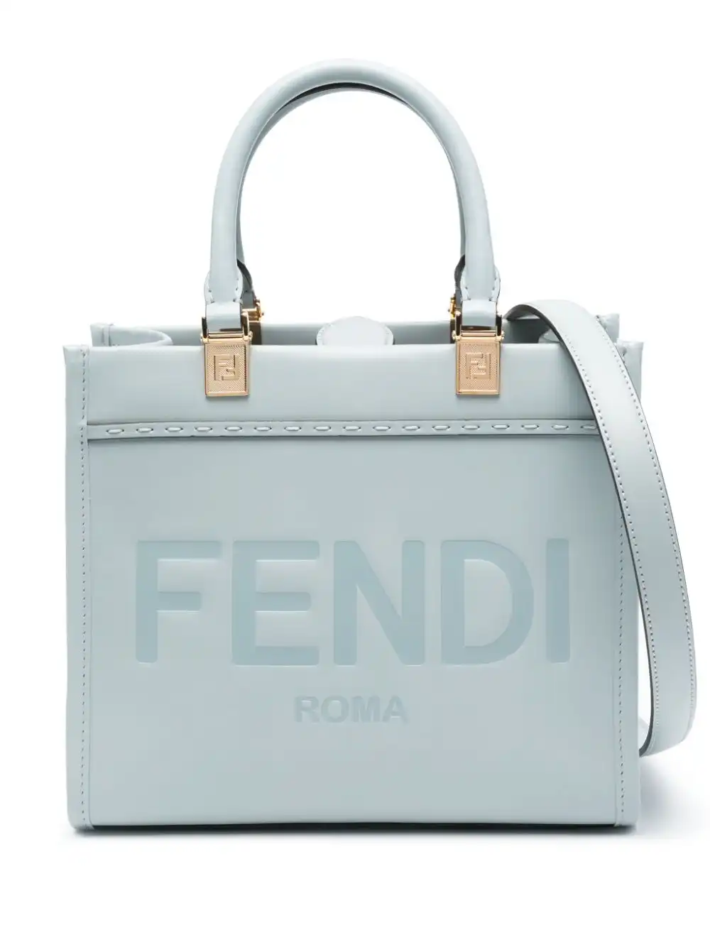 Affordable FENDI small Sunshine leather tote bag