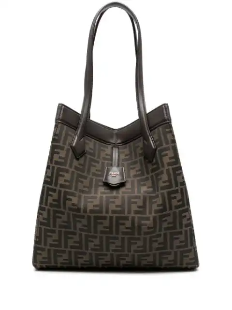 FENDI large Origami leather tote bag