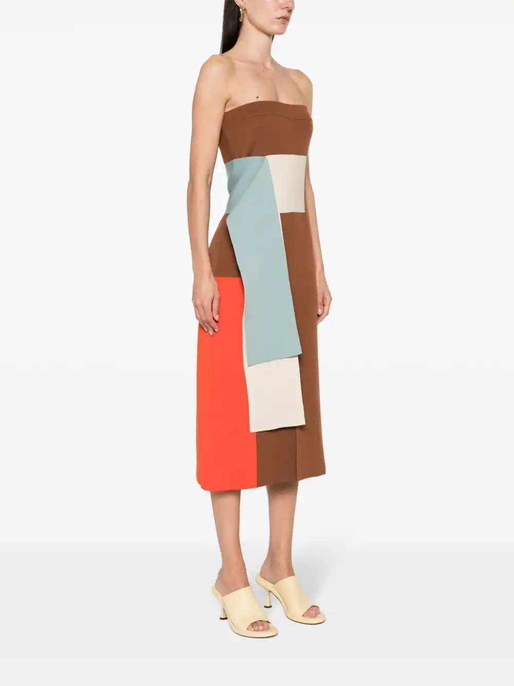 Cheap FENDI colourblock knitted dress