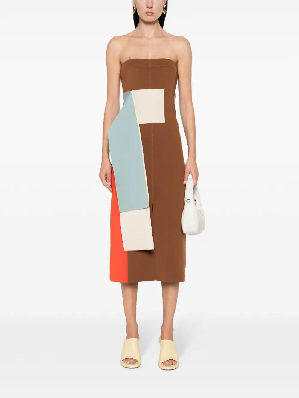 Cheap FENDI colourblock knitted dress