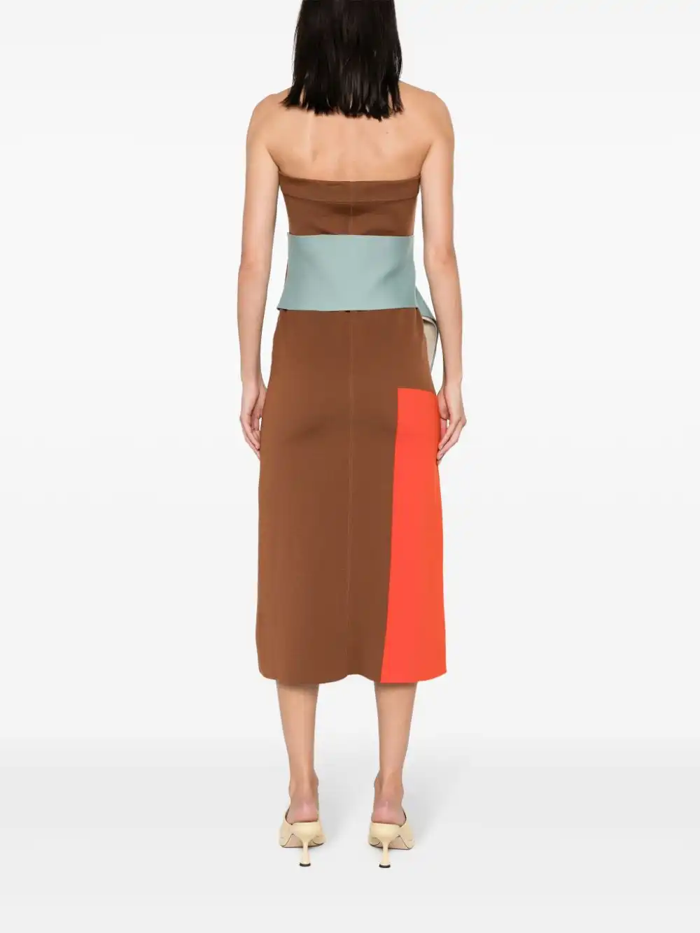 Cheap FENDI colourblock knitted dress