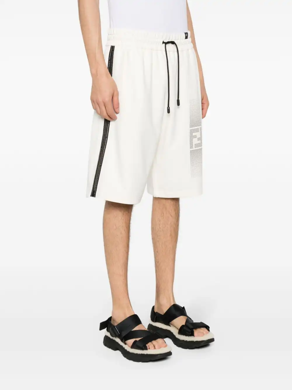 Cheap FENDI side-stripe track shorts