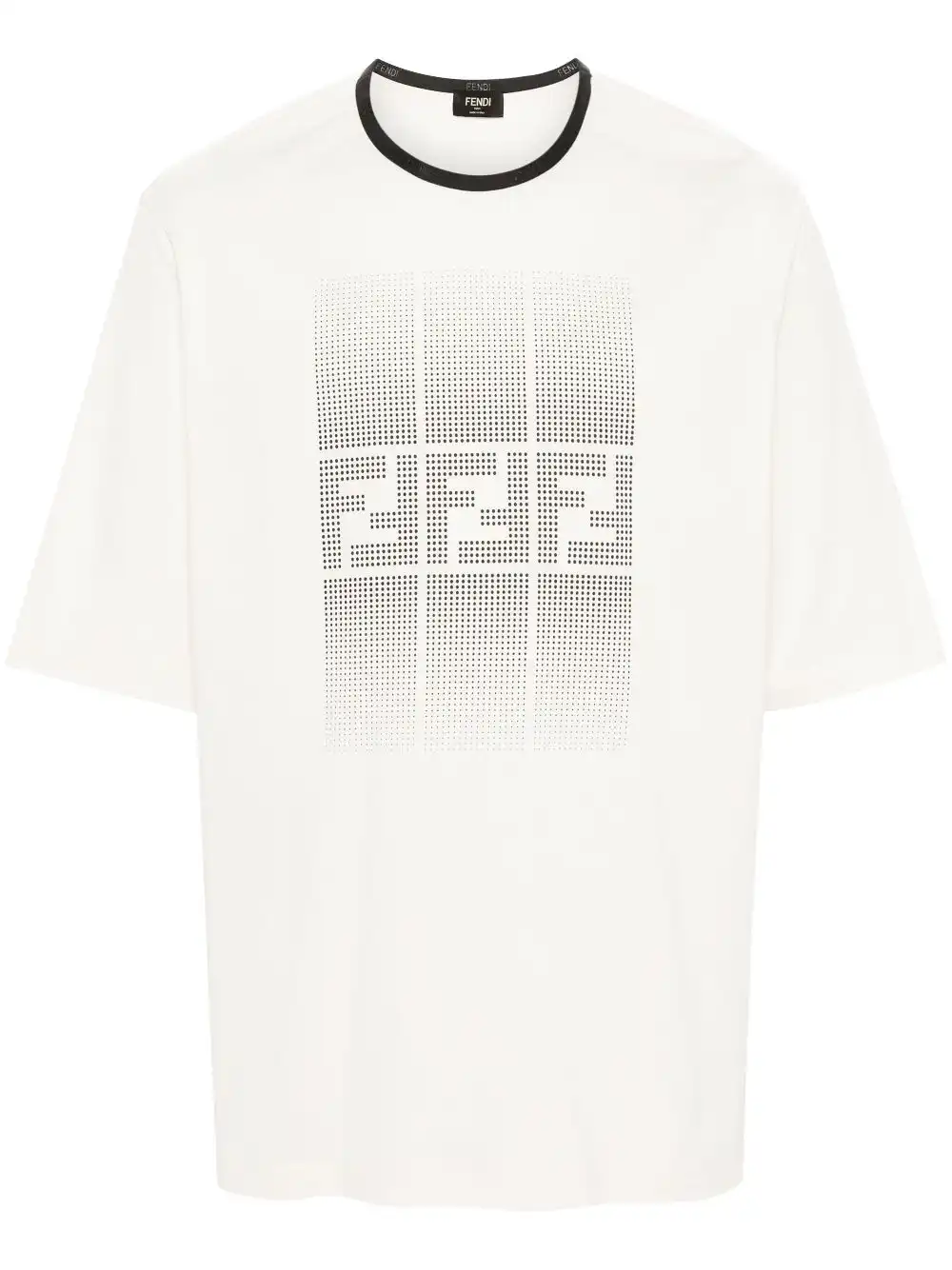 Affordable FENDI FF-motif cotton T-shirt