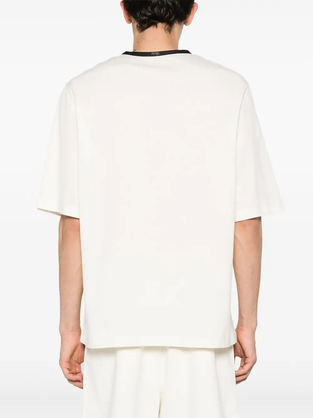 Affordable FENDI FF-motif cotton T-shirt