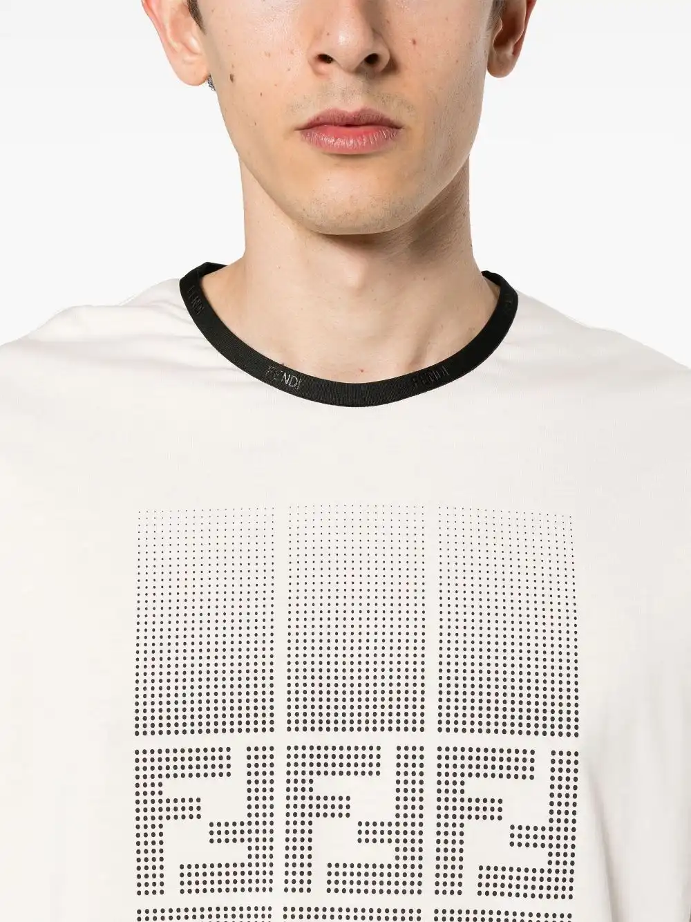 Affordable FENDI FF-motif cotton T-shirt