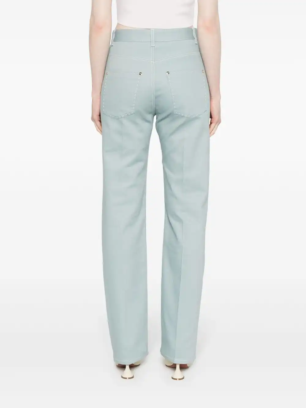 Cheap FENDI high-rise straight-leg jeans