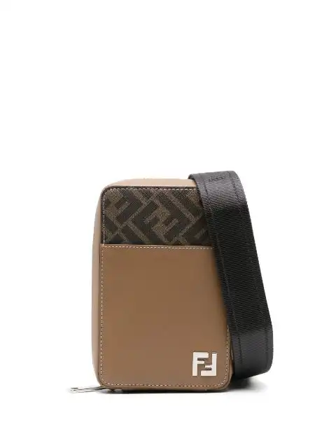 Affordable FENDI FF-jacquard leather phone bag