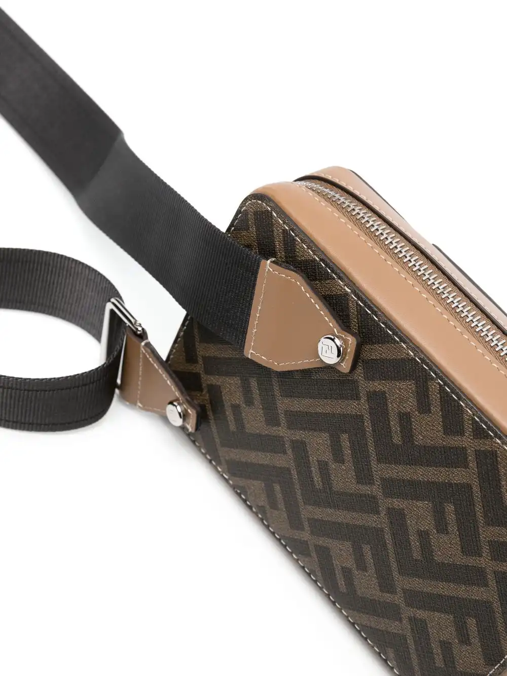 Affordable FENDI FF-jacquard leather phone bag