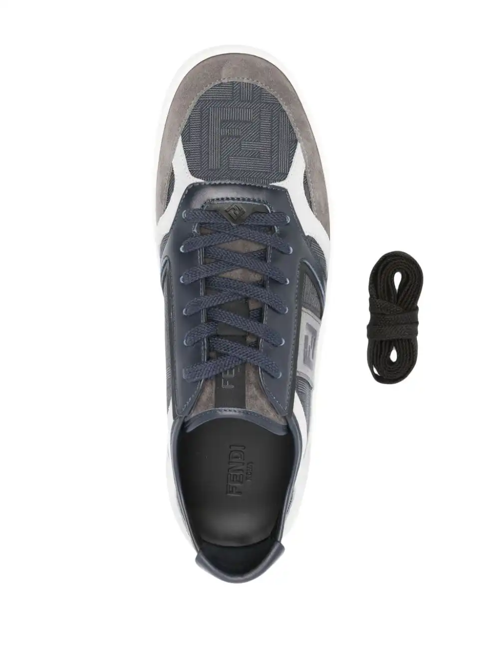 Cheap FENDI logo-embroidered panelled sneakers