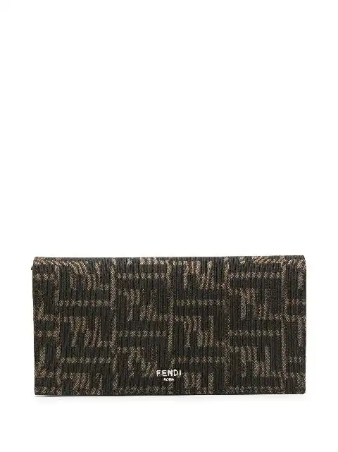 FENDI FF-jacquard bi-fold wallet