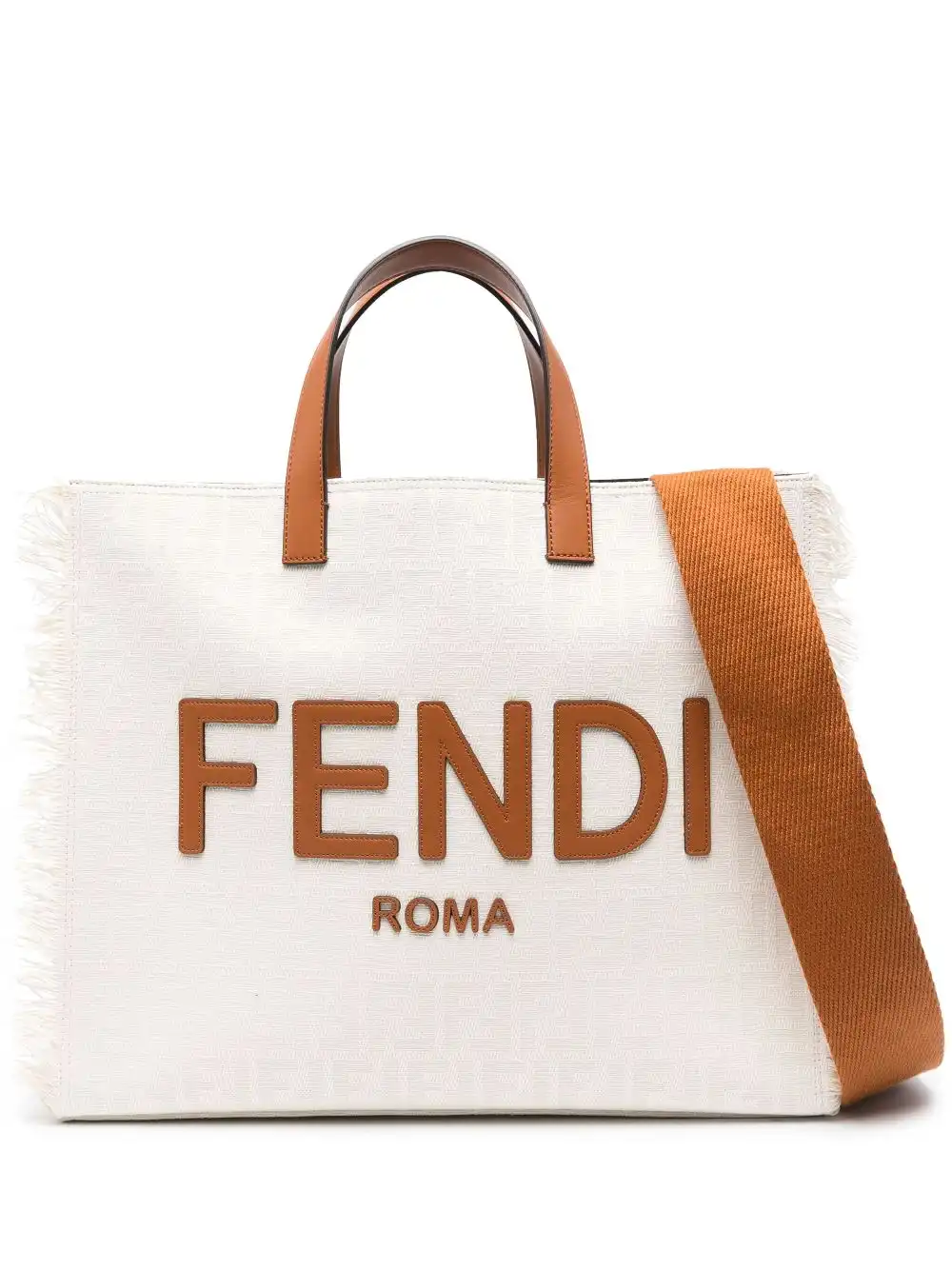 Cheap FENDI jacquard-logo canvas tote bag