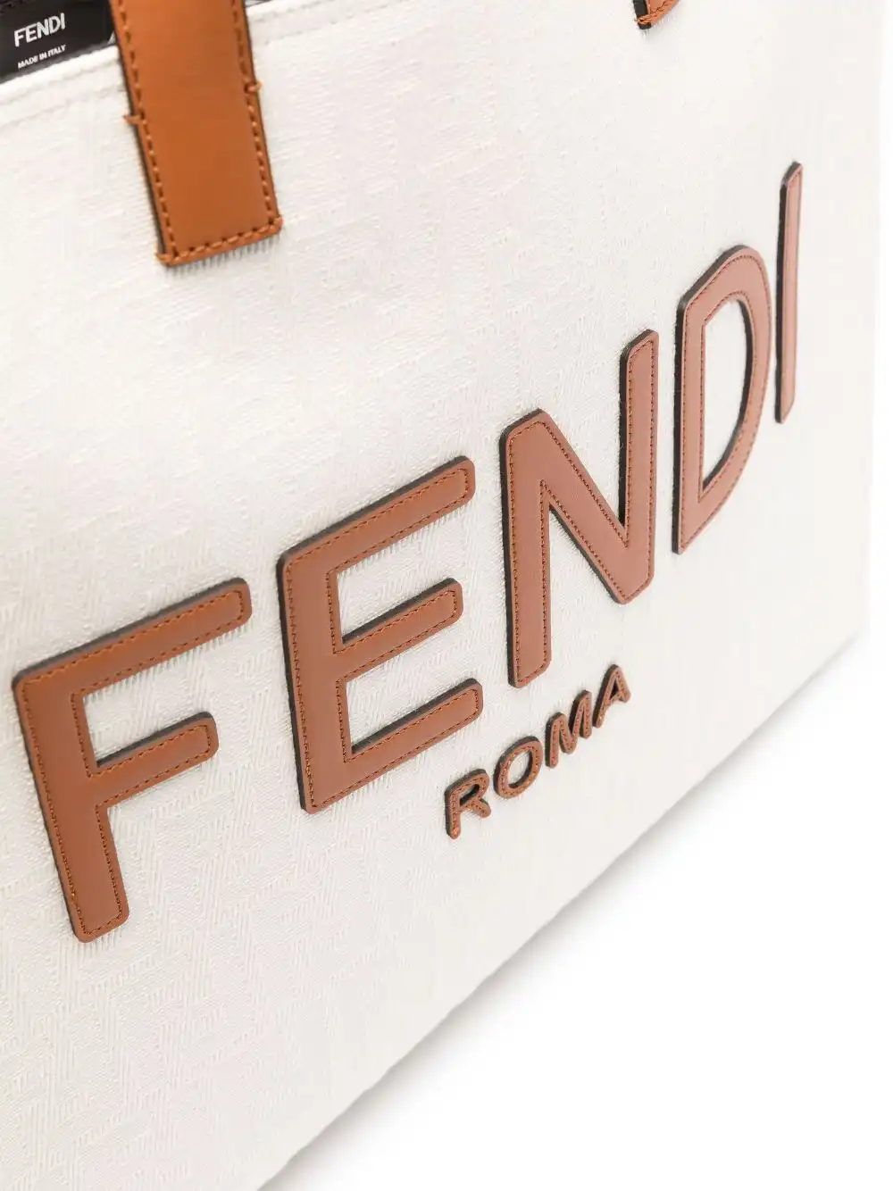 Cheap FENDI jacquard-logo canvas tote bag