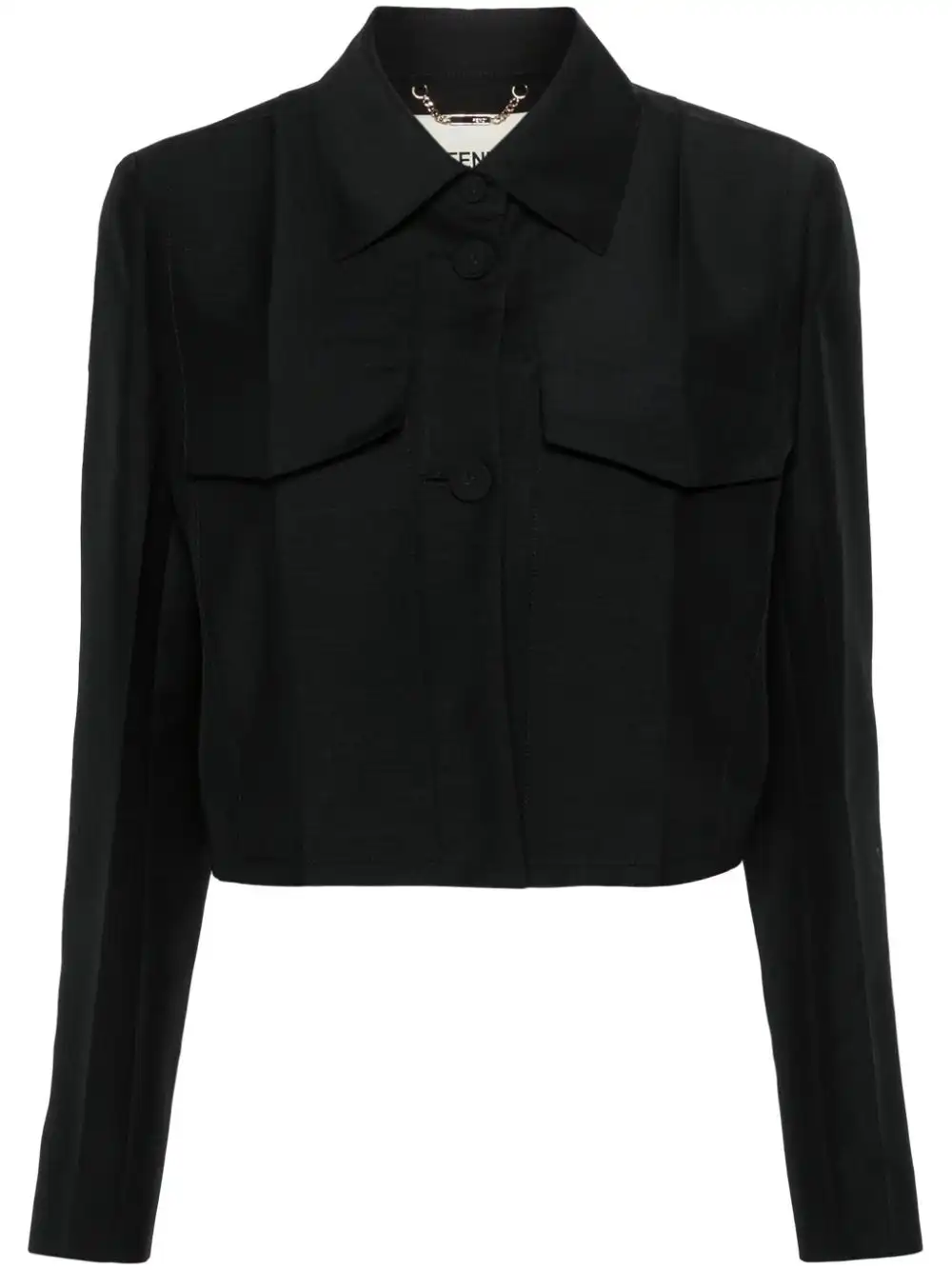 Cheap FENDI tailored cropped blazer