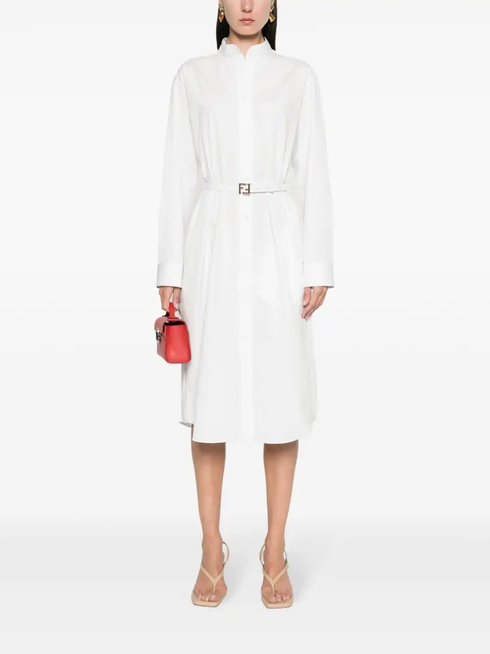 Cheap FENDI belted shirt dress