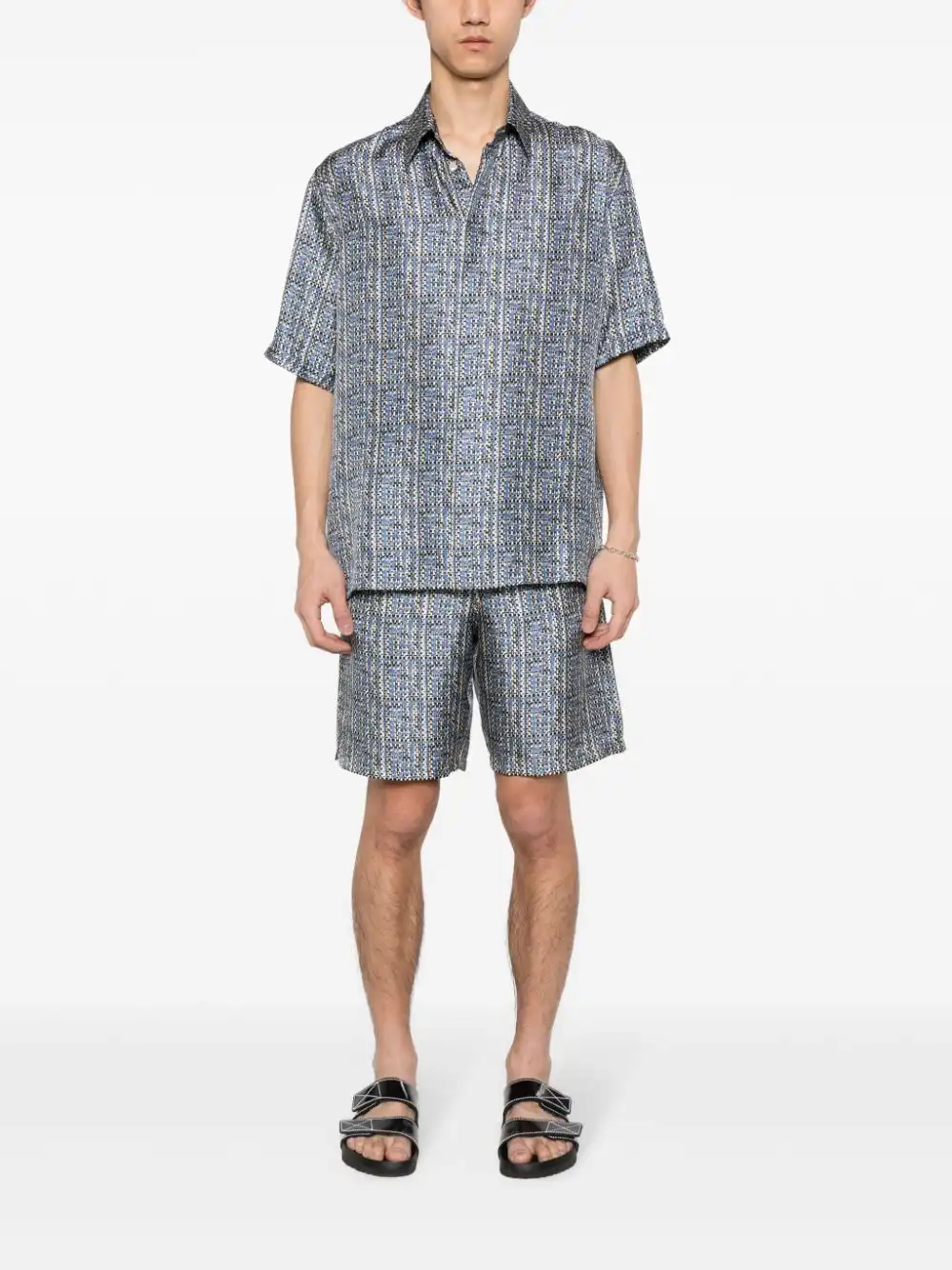 Affordable FENDI FF-print silk short