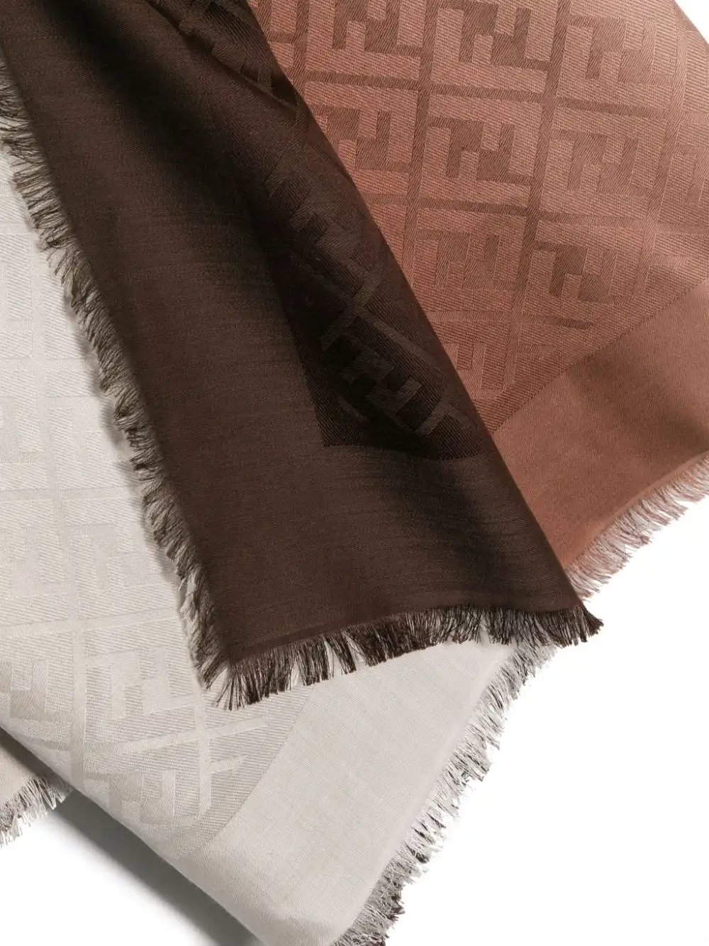 Cheap FENDI FF-motif gradient scarf