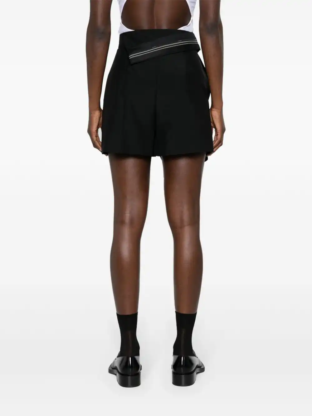 Cheap FENDI folded-waist wrap shorts