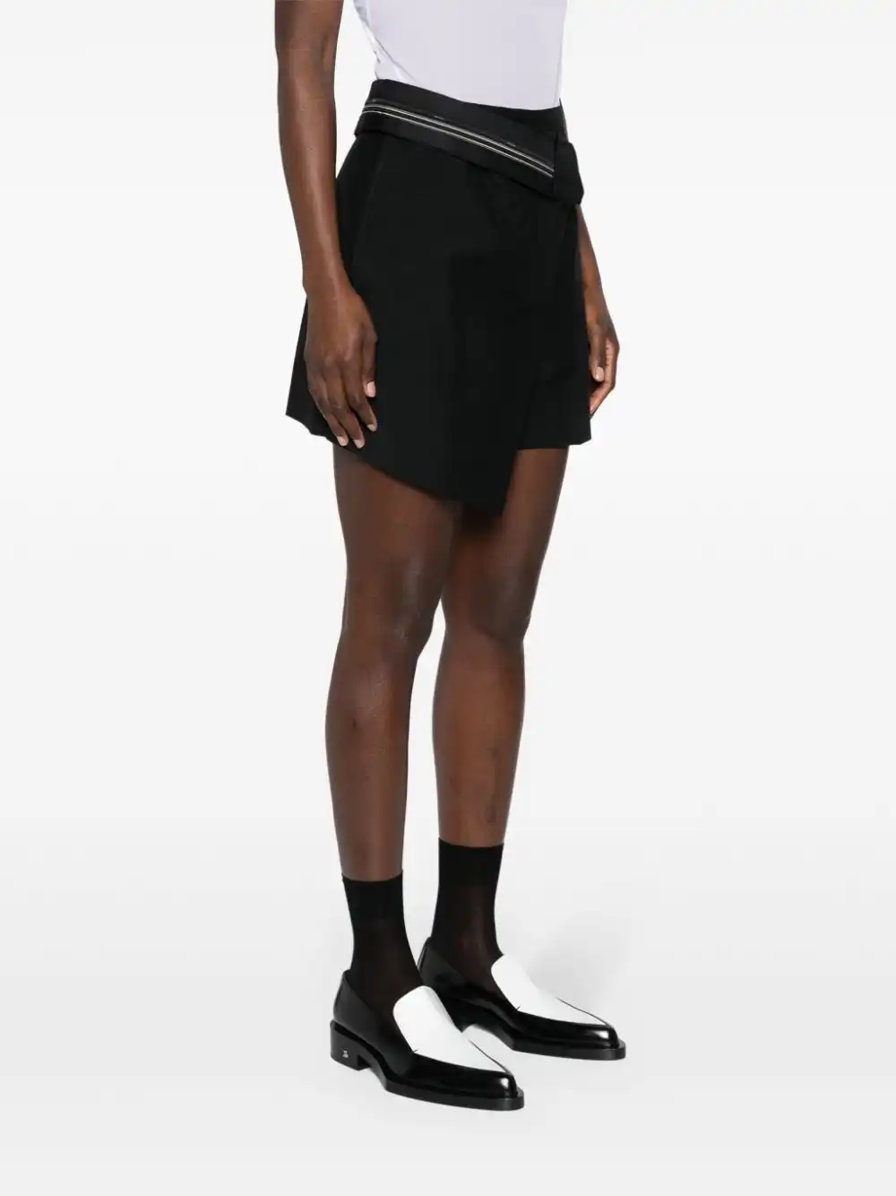 Cheap FENDI folded-waist wrap shorts