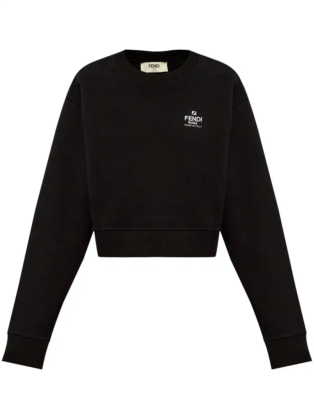 Affordable FENDI logo-embroidered cotton sweatshirt