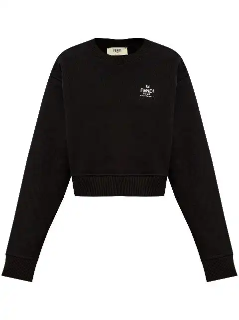 FENDI logo-embroidered cotton sweatshirt