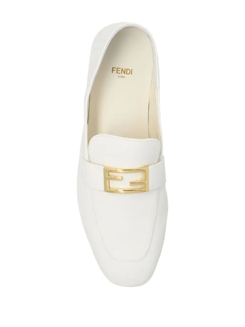 Cheap FENDI Baguette logo-plaque leather loafers