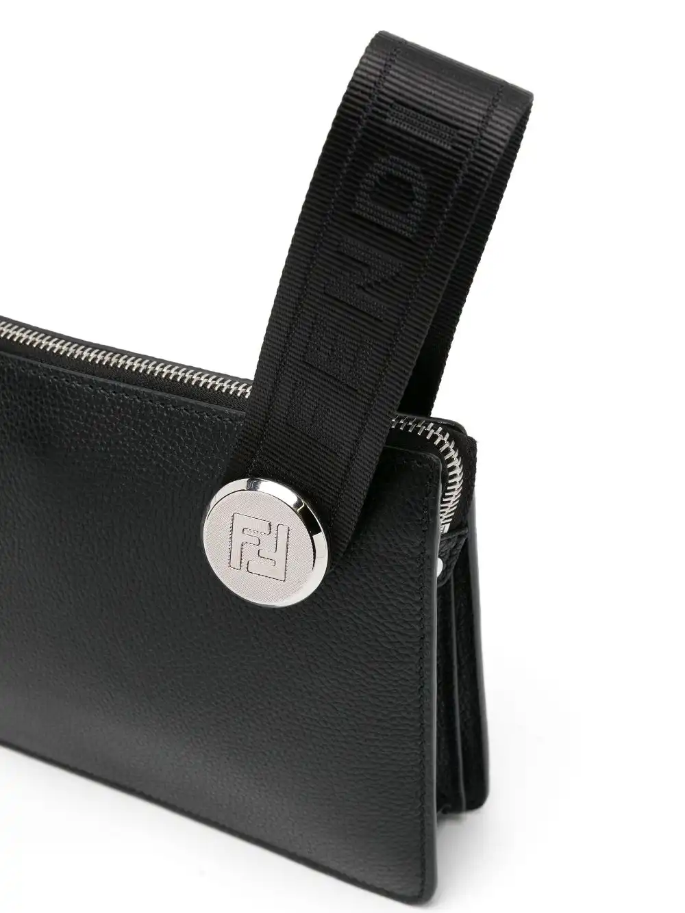 Affordable FENDI Roma leather clutch bag