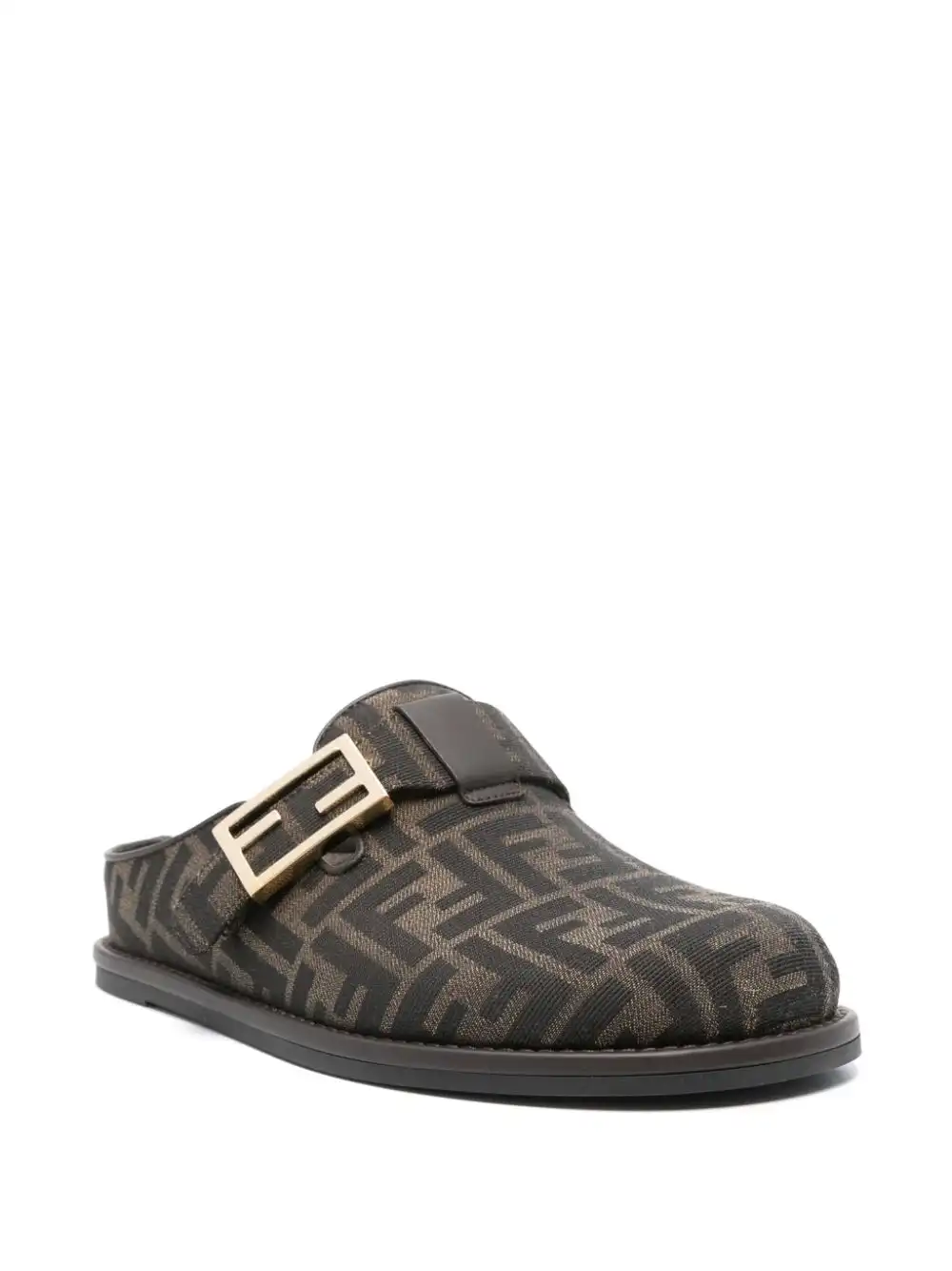 Cheap FENDI Feel FF-motif mules