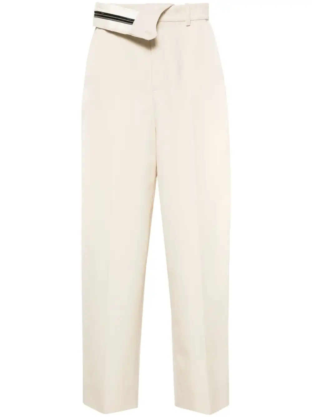 Cheap FENDI foldover waist gabardine trousers