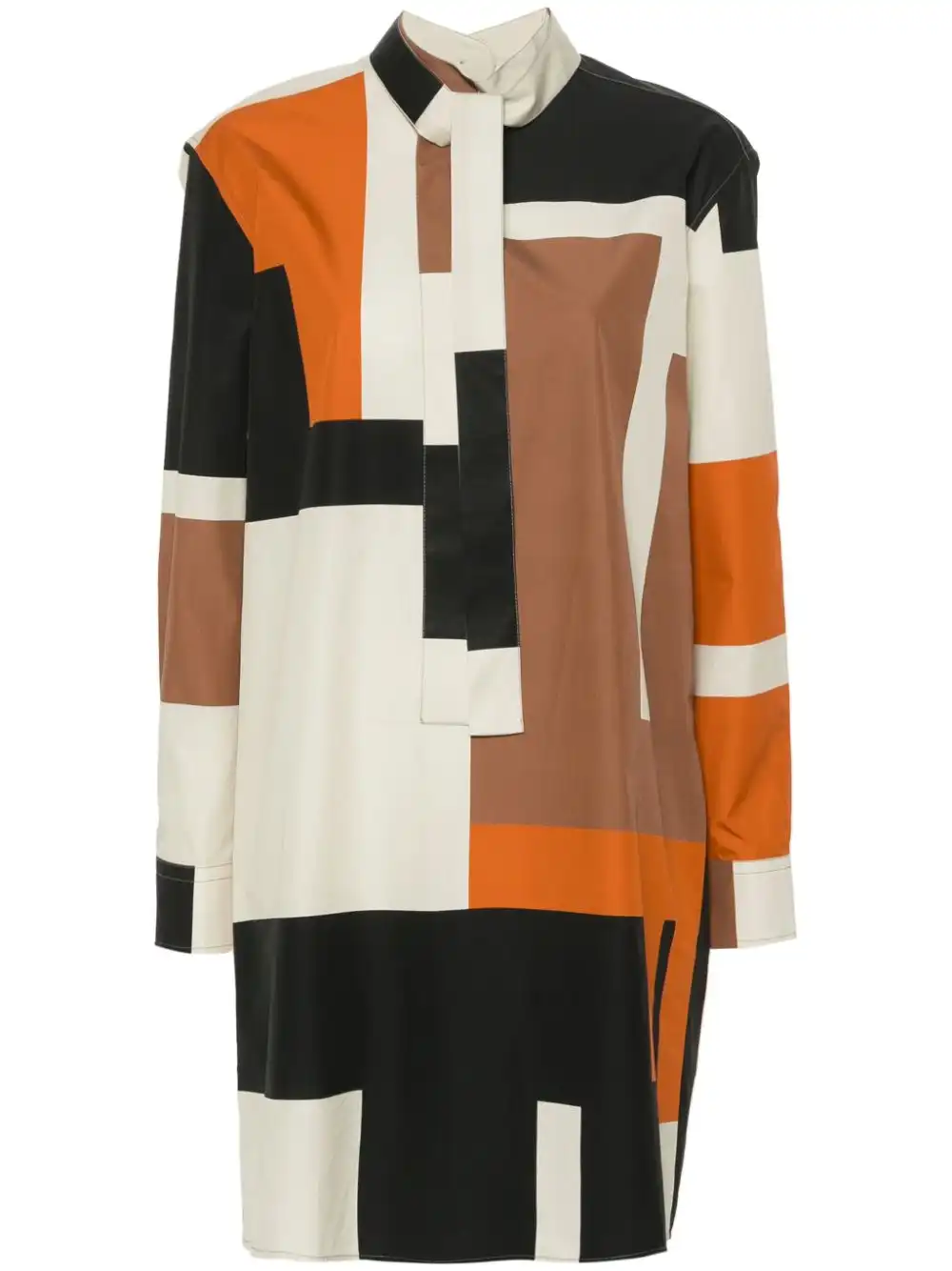 Cheap FENDI colour-block cotton dress