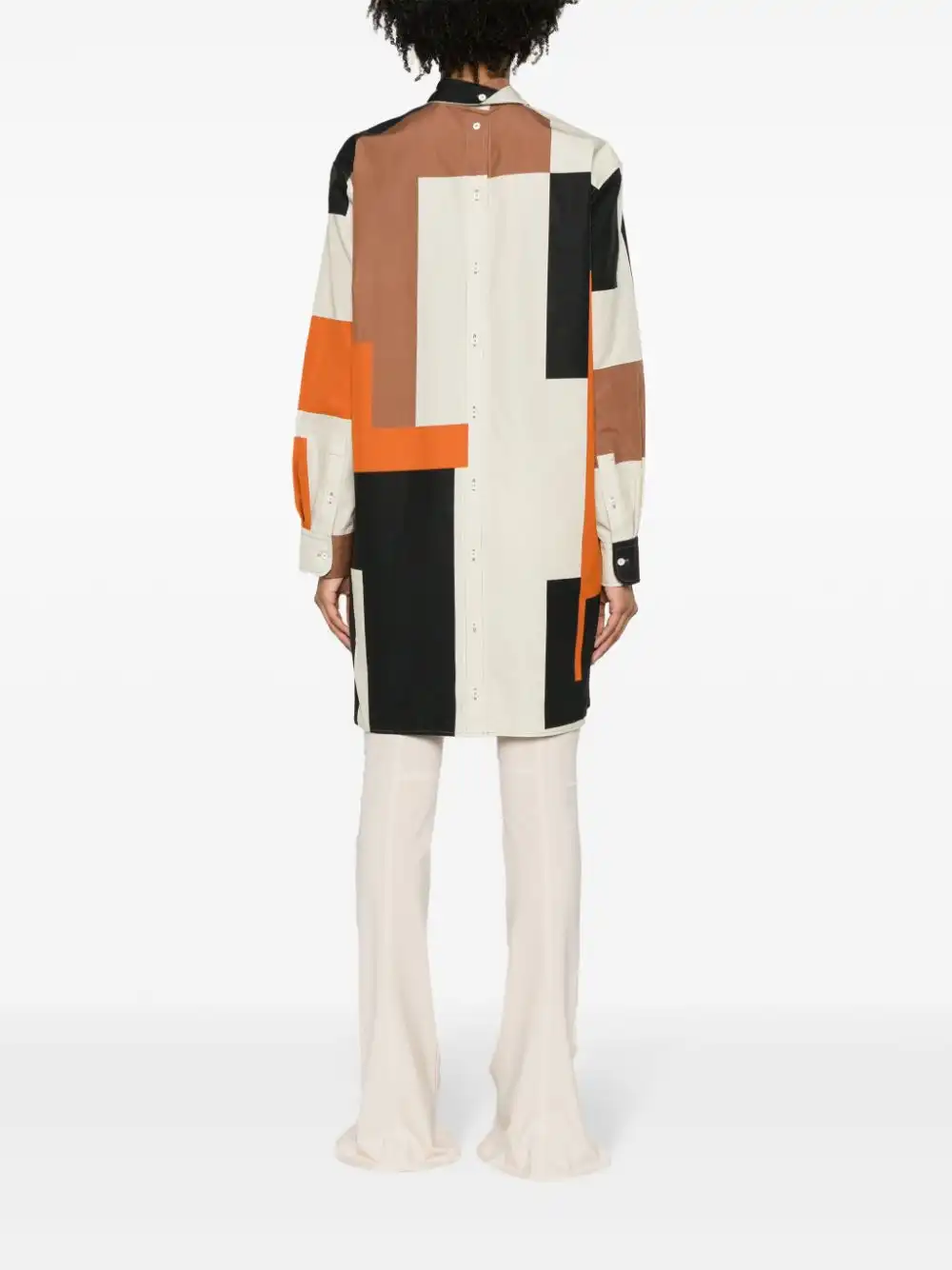 Cheap FENDI colour-block cotton dress