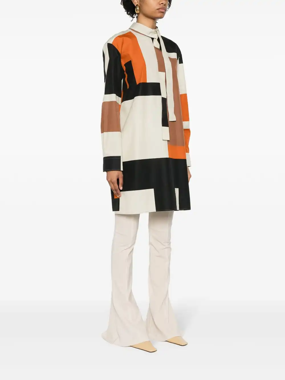 Cheap FENDI colour-block cotton dress