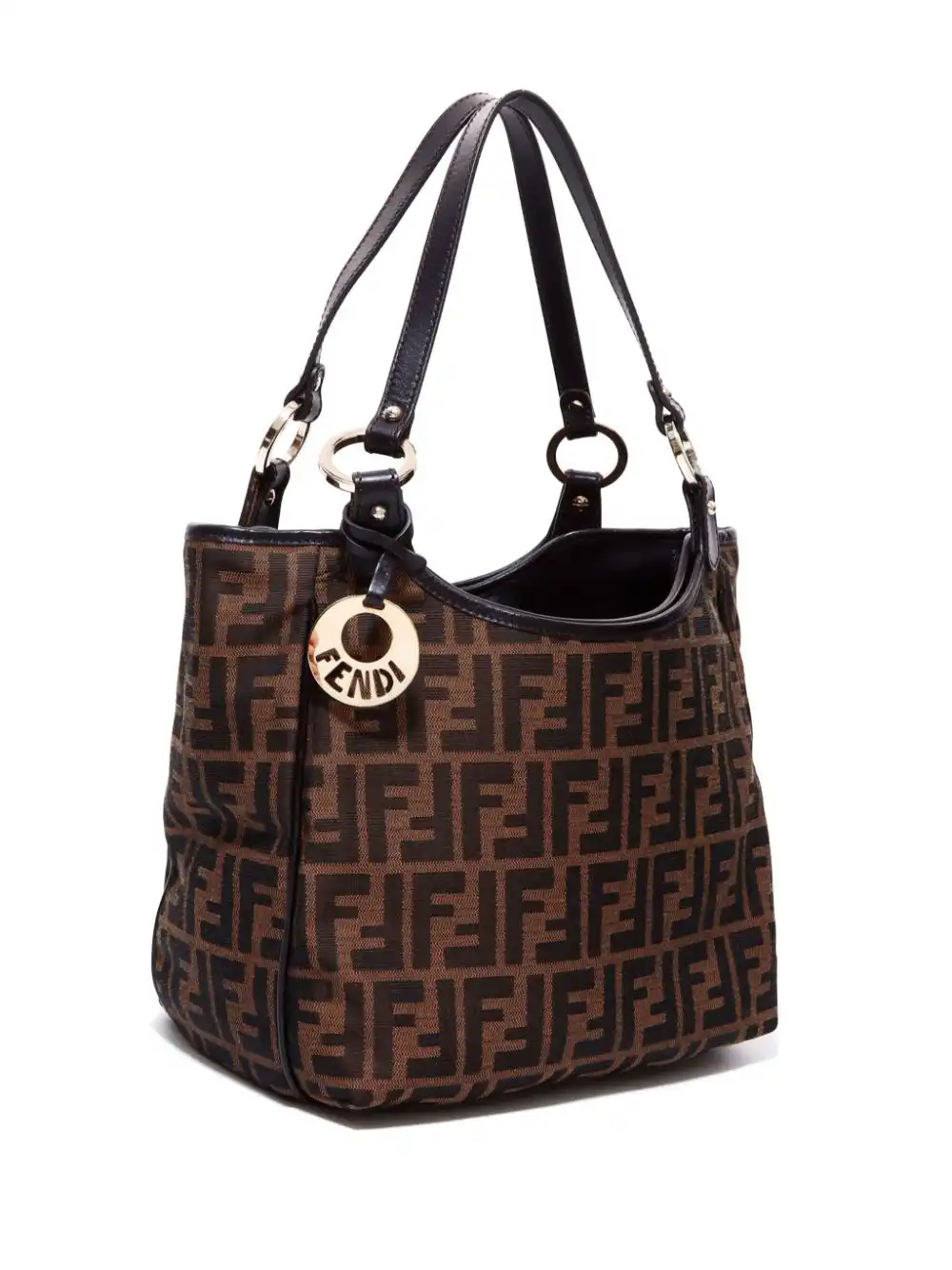 Affordable Fendi Zucca logo-charm tote bag