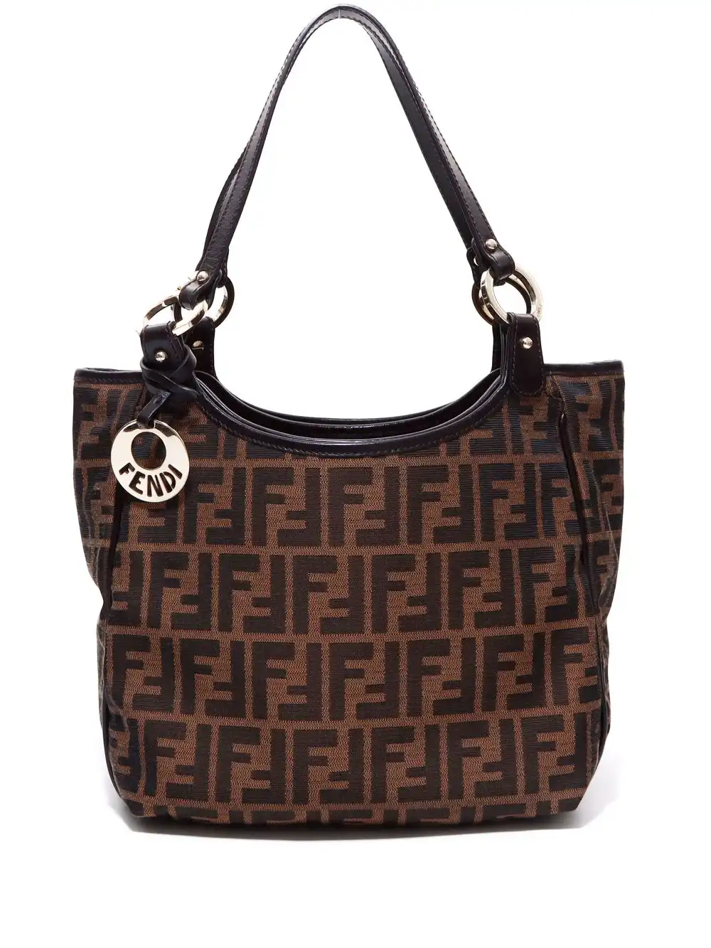 Affordable Fendi Zucca logo-charm tote bag