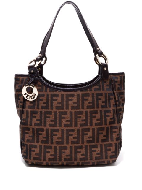 Fendi Zucca logo-charm tote bag