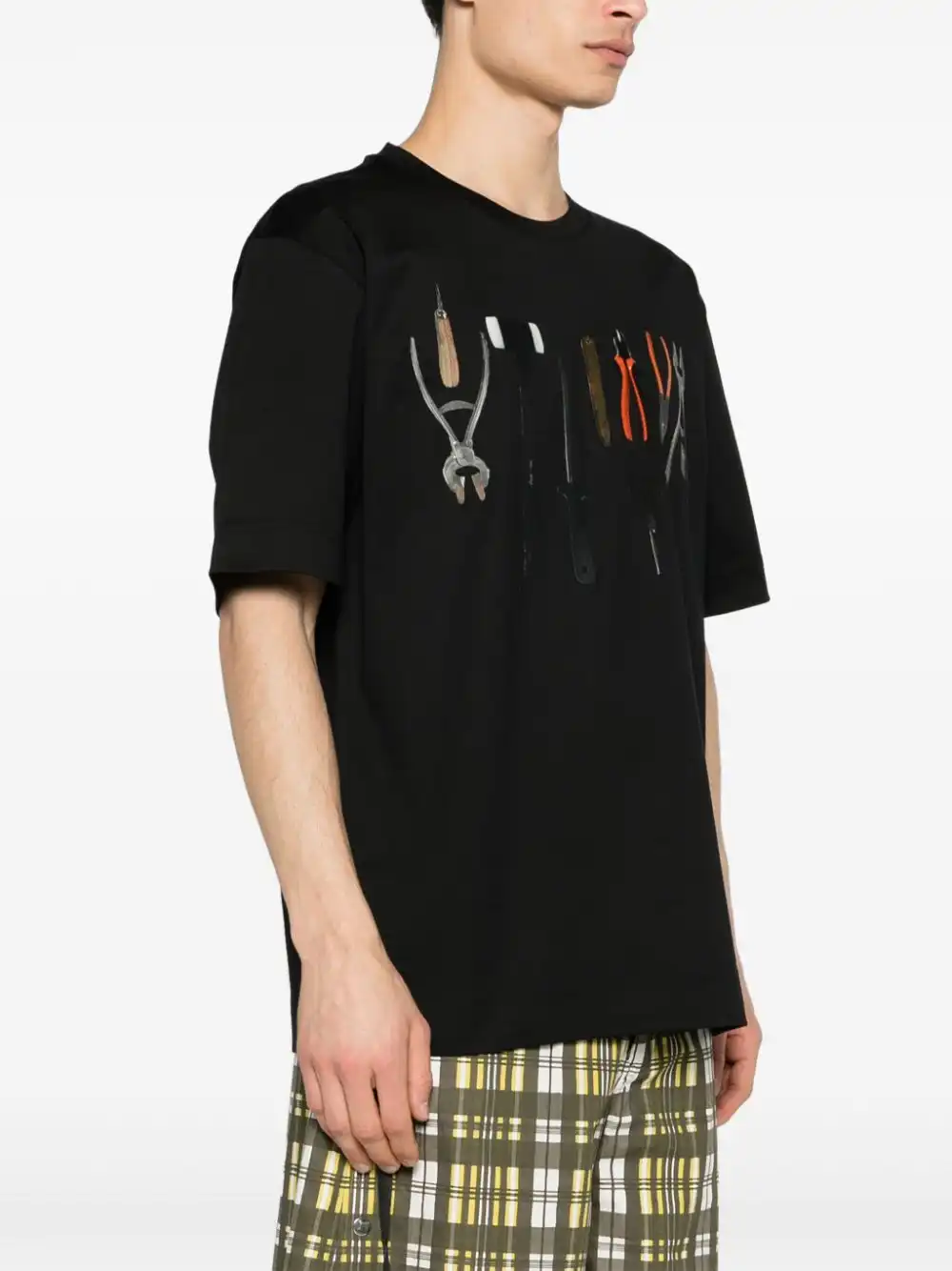 Cheap FENDI tool-print cotton T-shirt