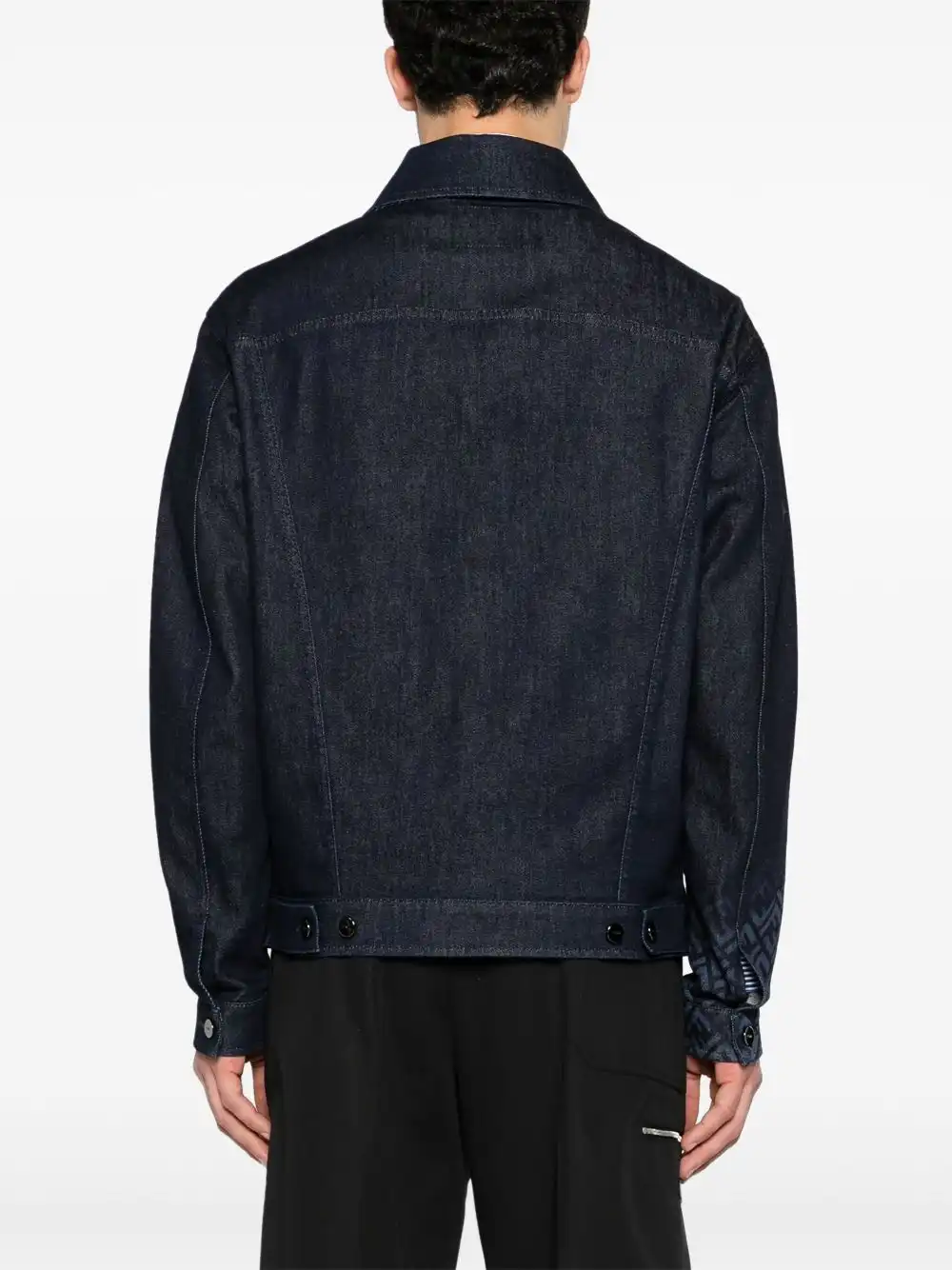 Cheap FENDI button-up denim shirt jacket