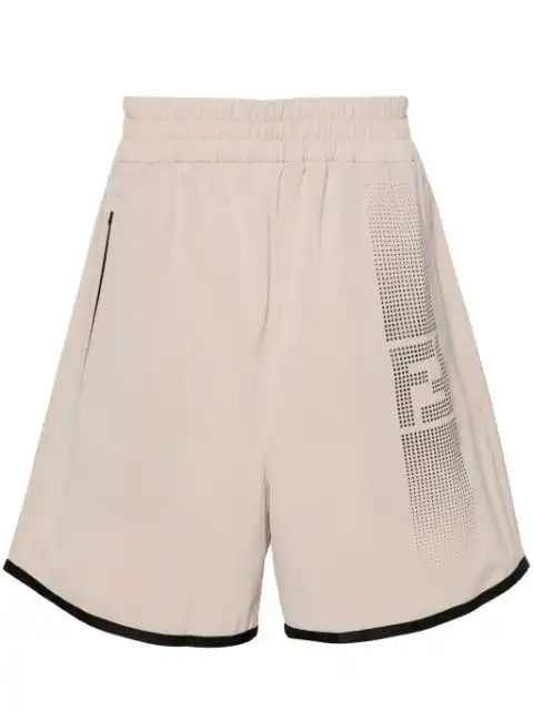 FENDI FF-print track shorts