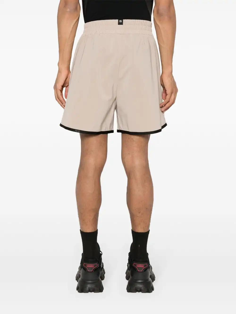 Affordable FENDI FF-print track shorts