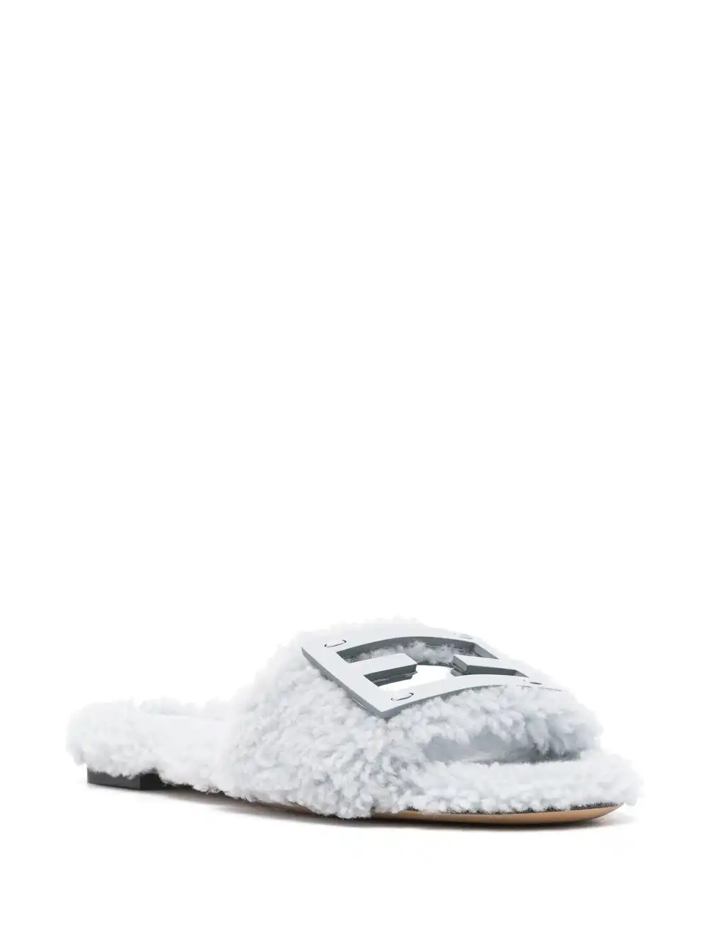 Affordable FENDI Baguette shearling slides