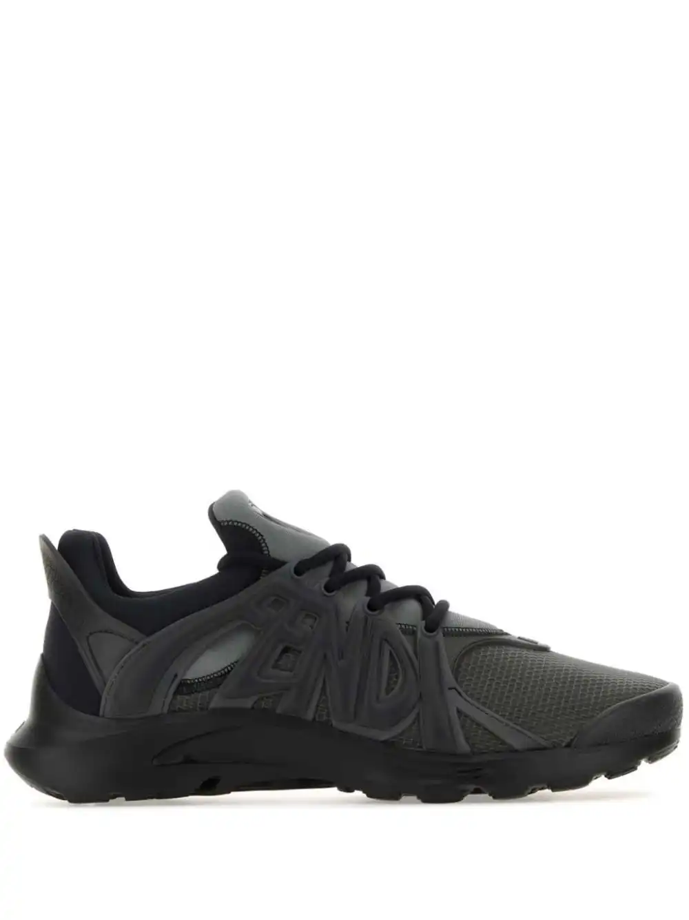 Affordable FENDI Tag lace-up panelled sneakers