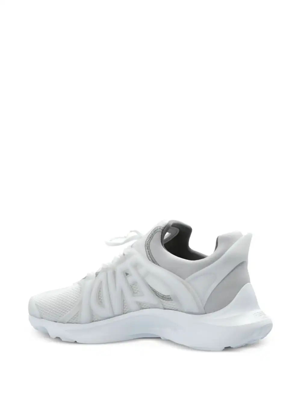 Cheap FENDI Tag lace-up panelled sneakers