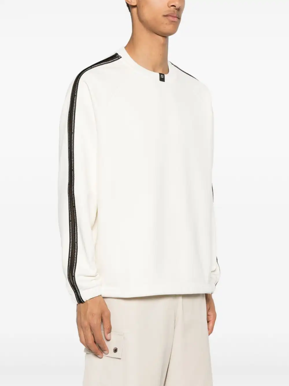 Affordable FENDI logo-trim sweatshirt