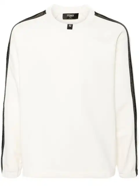 Affordable FENDI logo-trim sweatshirt