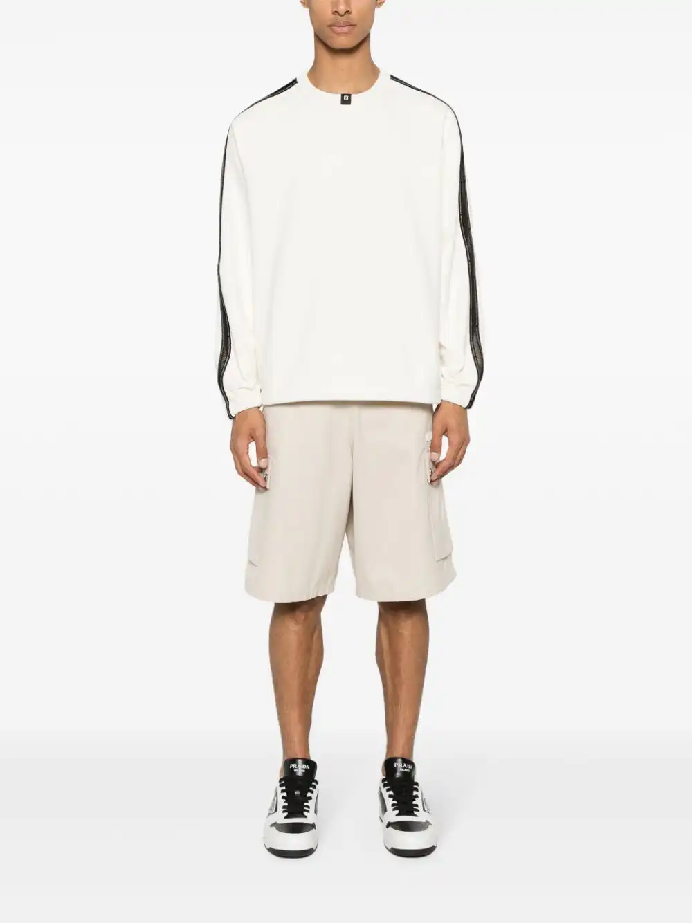 Affordable FENDI logo-trim sweatshirt